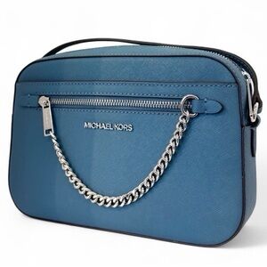 NWT MK Jet Set Large Leather Crossbody Bag